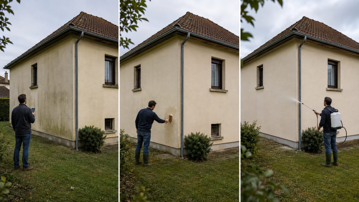 Trois niveaux d’entretien d’une façade, de l’inspection visuelle au traitement complet
