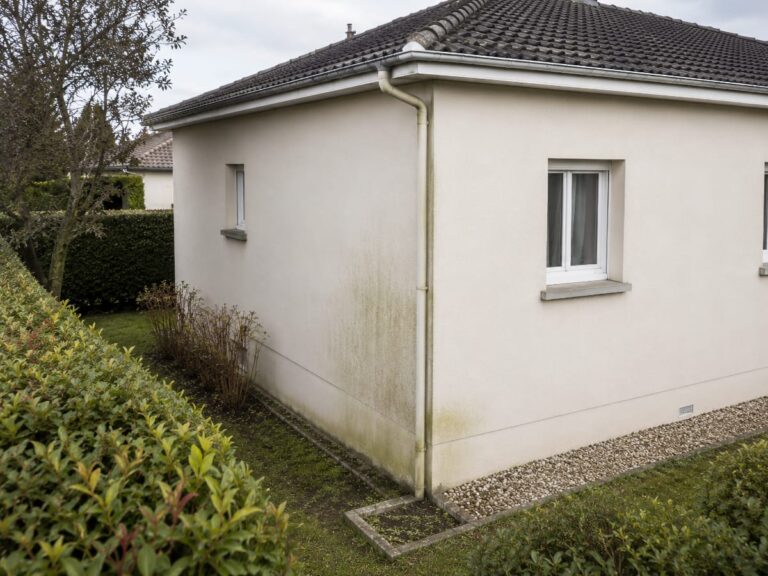 Zones d’une maison où des traces vertes sur façade peuvent réapparaître après nettoyage