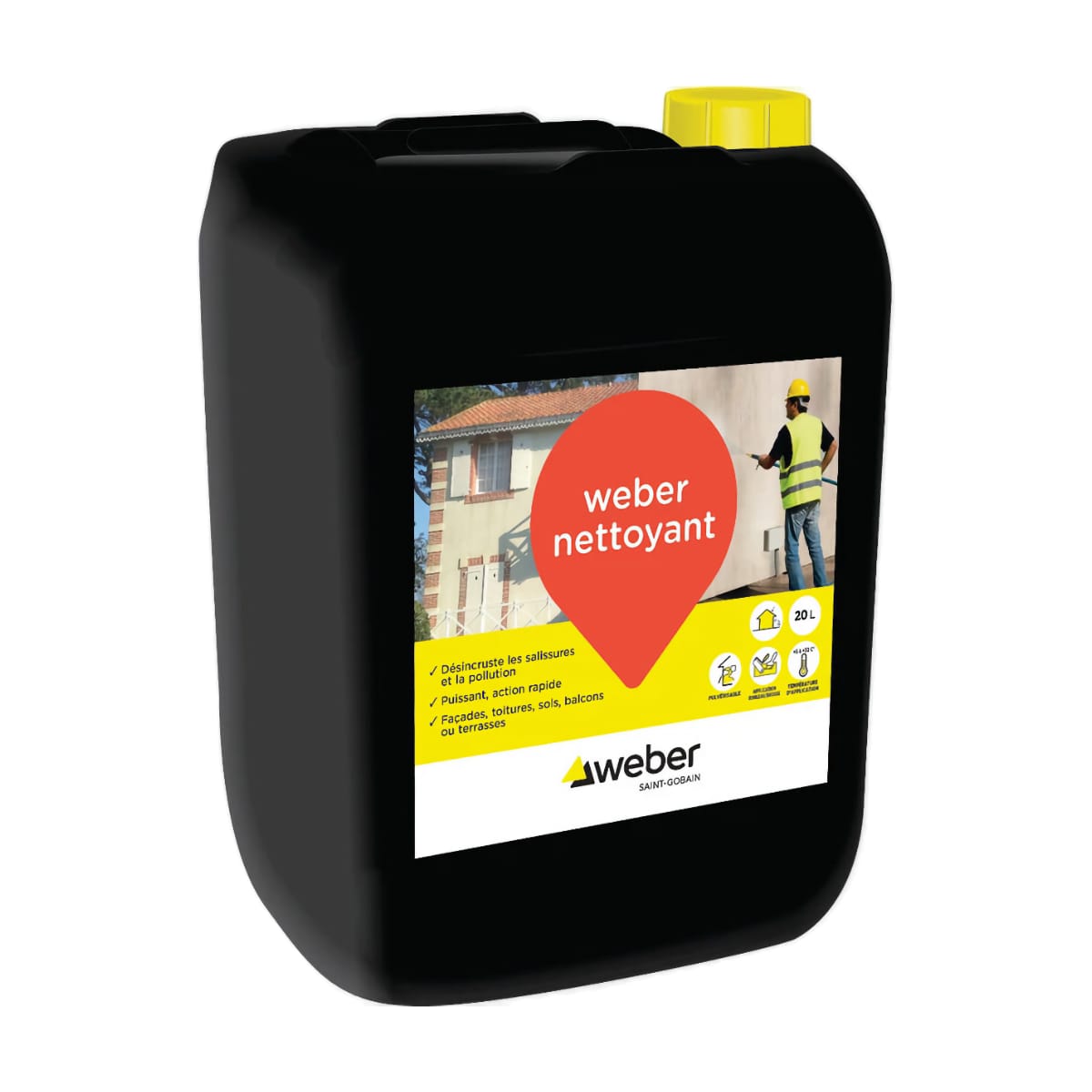 Weber Nettoyant Façade pour revêtements minéraux et à la chaux